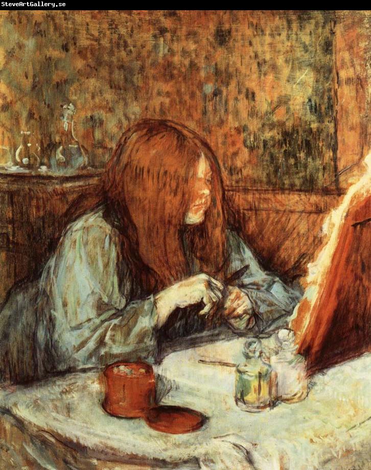 Henri  Toulouse-Lautrec At the Dressing Table Madame Poupoule